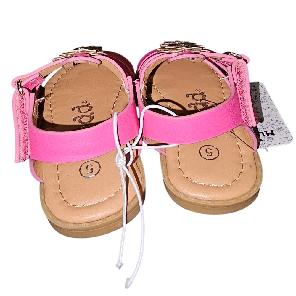 Mudd Pink Floral Kids Sandals - Picture 3 of 5